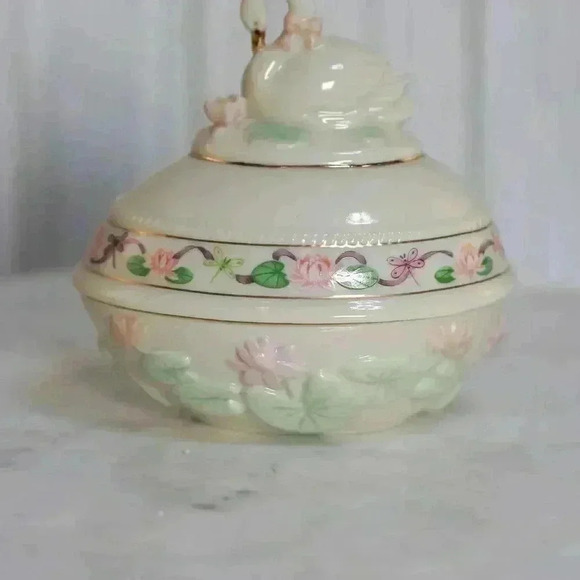 Lenox 2001 The Swan Easter Egg Lidded Trinket Box Limited Edition - Picture 7 of 10